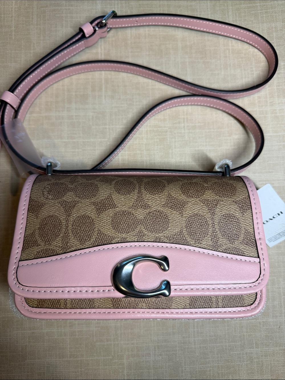 Coach Lunar New Year Signature Logo Bandit Crossbody Bag in Powder Pink NWT